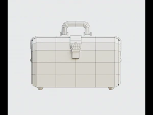 Red valise 3D Model