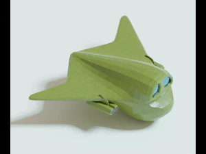 Green bomber airplane 3D Model