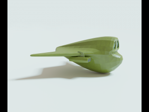 Green bomber airplane 3Dモデル