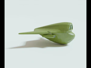Green bomber airplane 3D Model