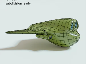 Green bomber airplane 3D Model