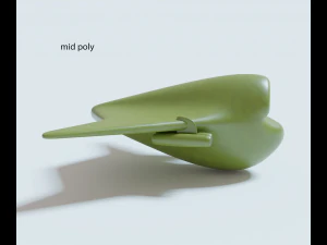 Green bomber airplane 3D Model