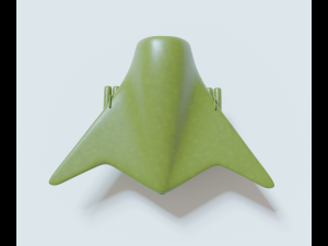 Green bomber airplane 3Dモデル