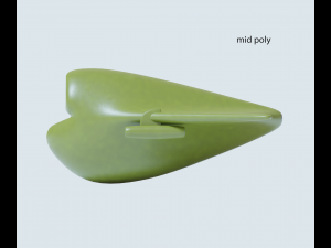 Green bomber airplane 3Dモデル