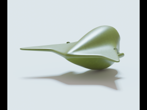 Green bomber airplane 3Dモデル