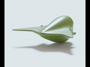 Green bomber airplane 3D Model