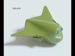 Green bomber airplane 3D Model