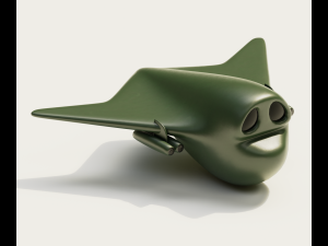 Cartoon Bomber Airplane Modelo 3D