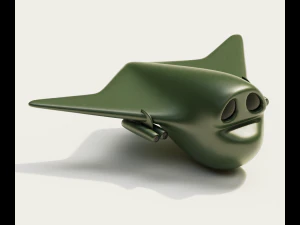 Avi&atilde;o bombardeiro de desenho animado Modelo 3D