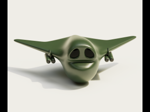 Cartoon Bomber Airplane Modelo 3D