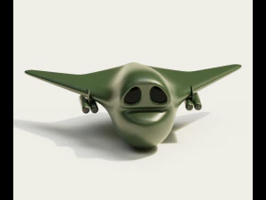 Cartoon Bomber Airplane 3D Model