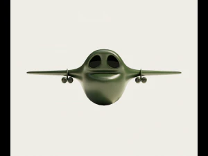 Cartoon Bomber Airplane 3D Model