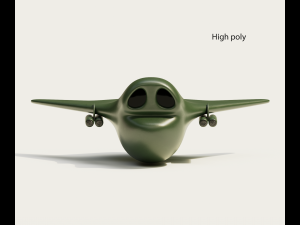 Cartoon Bomber Airplane Modelo 3D