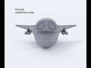 Cartoon Bomber Airplane Modelo 3D