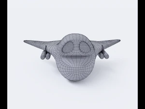 Cartoon Bomber Airplane 3D Model