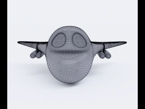 Cartoon Bomber Airplane 3D Model