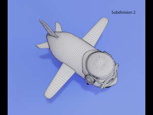 Cartoon airplane with eyes Modelo 3D