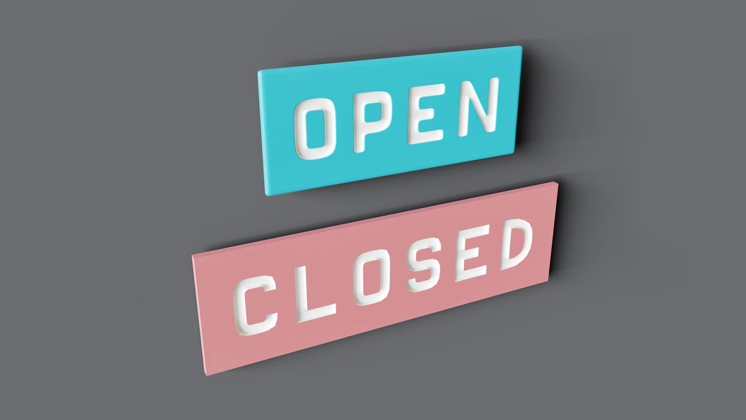 Signboard Open and Closed 3D Model .c4d .max .obj .3ds .fbx .stl .blend 