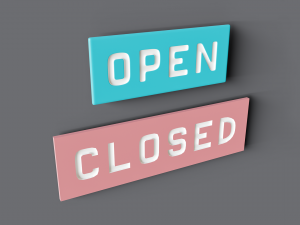 Signboard Open and Closed 3D Model