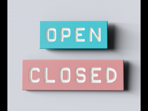 Signboard Open and Closed Modèle 3D