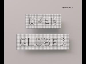 Signboard Open and Closed Modèle 3D