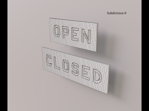 Signboard Open and Closed Modèle 3D