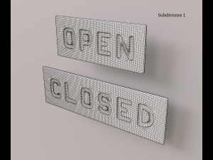Signboard Open and Closed Modèle 3D