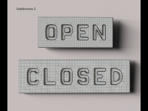 Signboard Open and Closed Modèle 3D