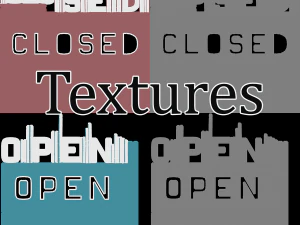 Signboard Open and Closed 3D Model