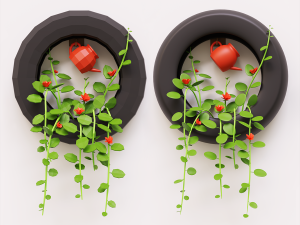 Plant on the wall 3D 모델