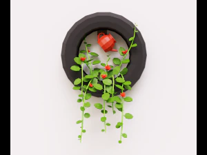 Plant on the wall 3D Model