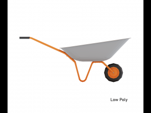 Cartoon wheelbarrow garden Modelo 3D