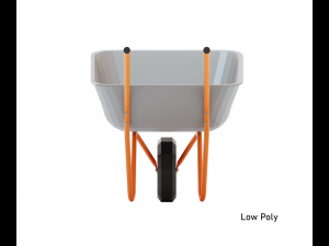 Cartoon wheelbarrow garden Modelo 3D