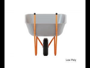 Cartoon wheelbarrow garden 3D Model
