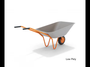 Cartoon wheelbarrow garden 3D Model