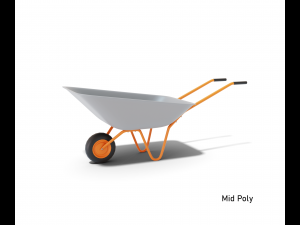 Cartoon wheelbarrow garden Modelo 3D