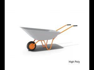 Cartoon wheelbarrow garden 3D Model