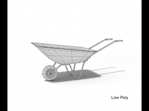 Cartoon wheelbarrow garden Modelo 3D