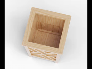 Wooden flower box 3D Model