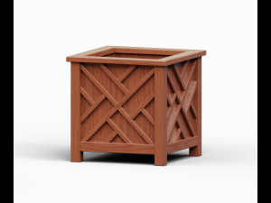 Wooden flower box 3D 模型