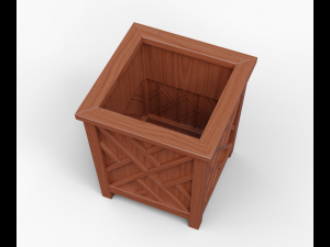 Wooden flower box 3D 模型