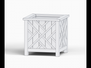 Wooden flower box 3D 模型