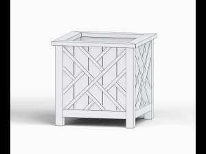 Wooden flower box 3D Model