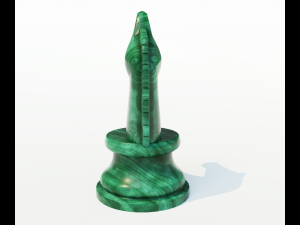 Malachite chess knight 3D 模型