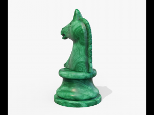 Malachite chess knight 3D 模型