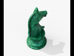 Malachite chess knight 3D 模型