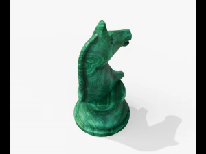 Malachite chess knight 3D Model
