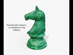 Malachite chess knight 3D 模型