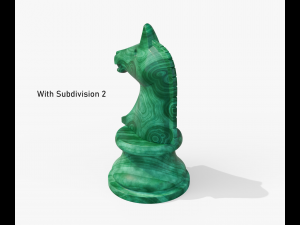 Malachite chess knight 3D 模型
