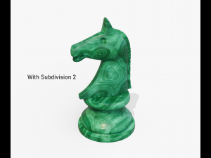 Malachite chess knight 3D 模型